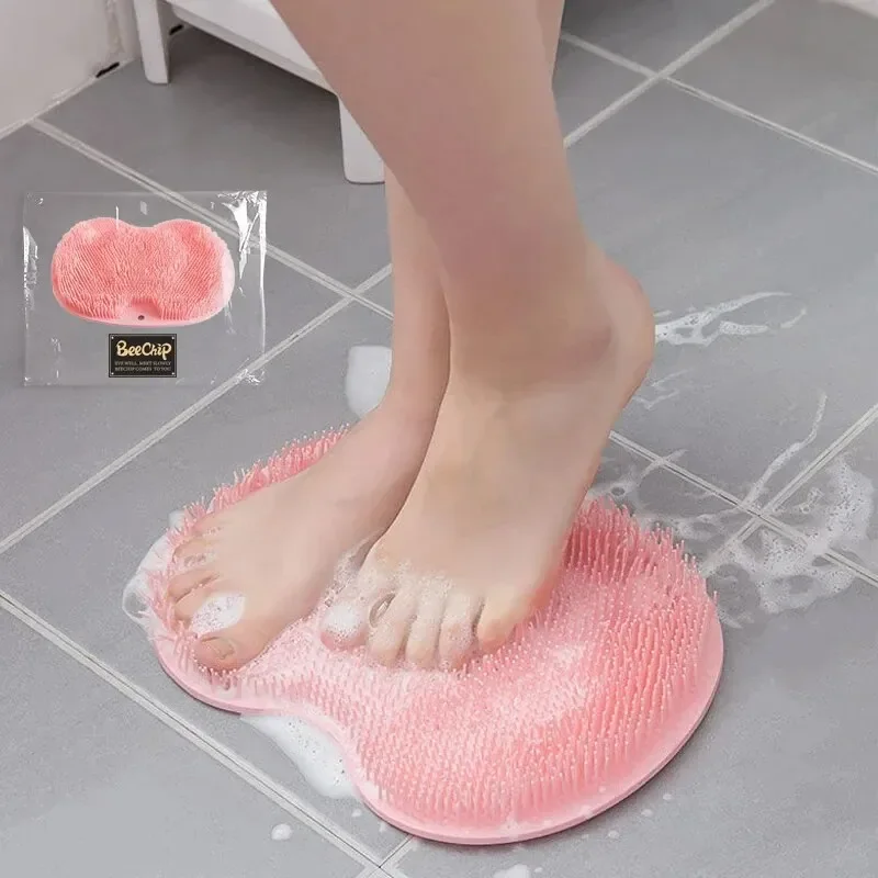 Artefacto multifuncional para frotar la espalda, cepillo de baño, alfombrilla antideslizante, ventosa para frotar la espalda, alfombrilla de silicona para masaje de pies
