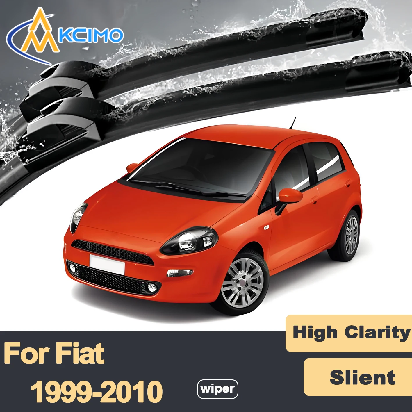 

Premium Rubber Durable Silent Windshield Wiper Blades 2pcs for Fiat Punto 188 1999-2010 Punto Classic Zastava 10