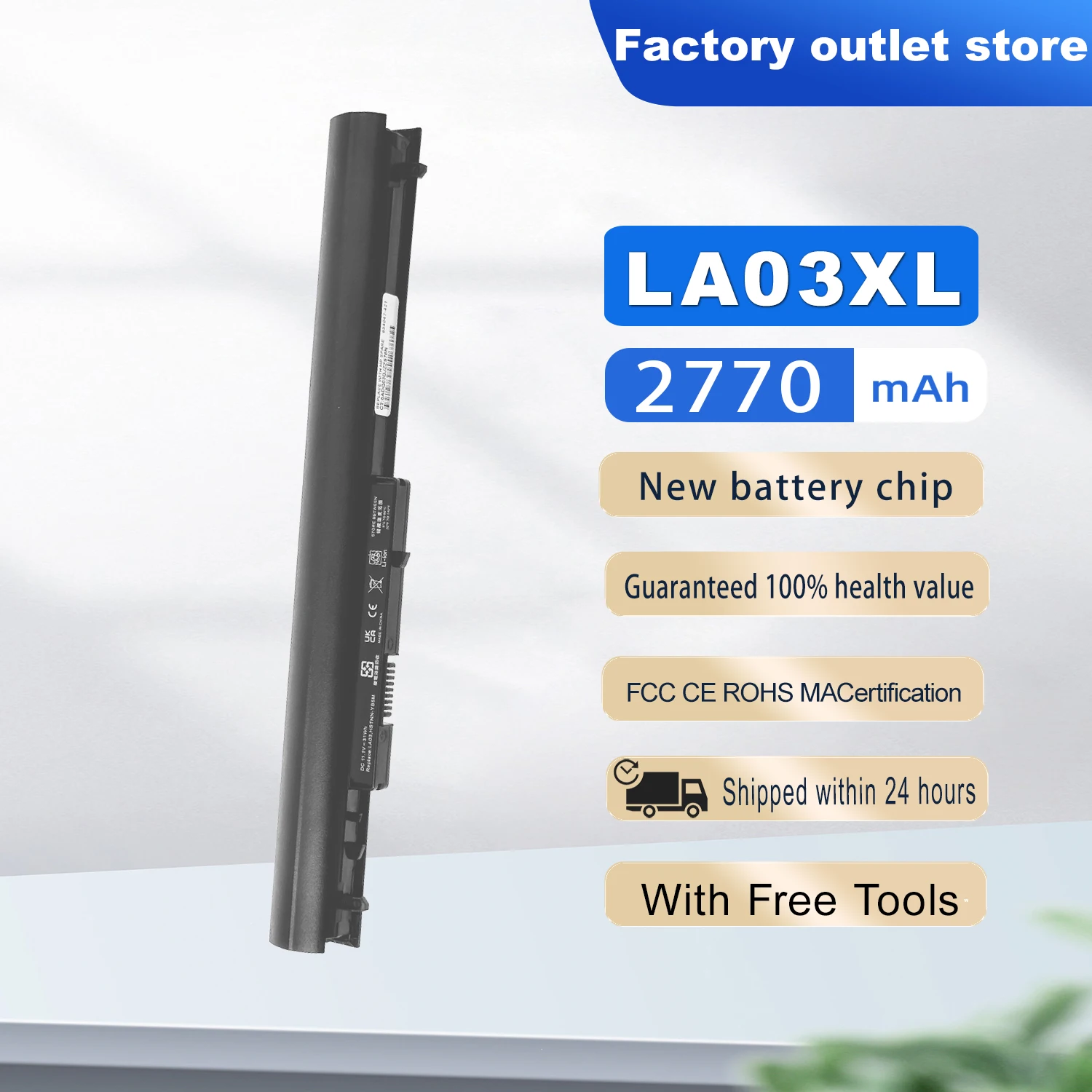 

DXT New Laptop Battery LA03DF LA03 For HP Spare 776622-001 775625-221 775625-141 TPN-Q130 HP Pavilion 14 15 Notebook PC Series