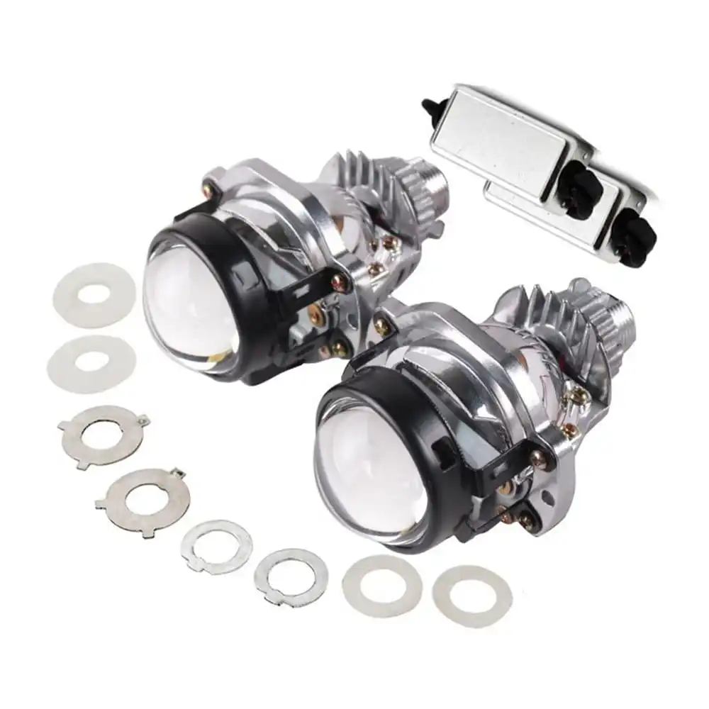 1.8'' 2''BILED Headlight Mini Bifocal Lenticular Bi LED Projector Lens Spotlight Modified Car Motorcycle Thread Headlamp e39 e90
