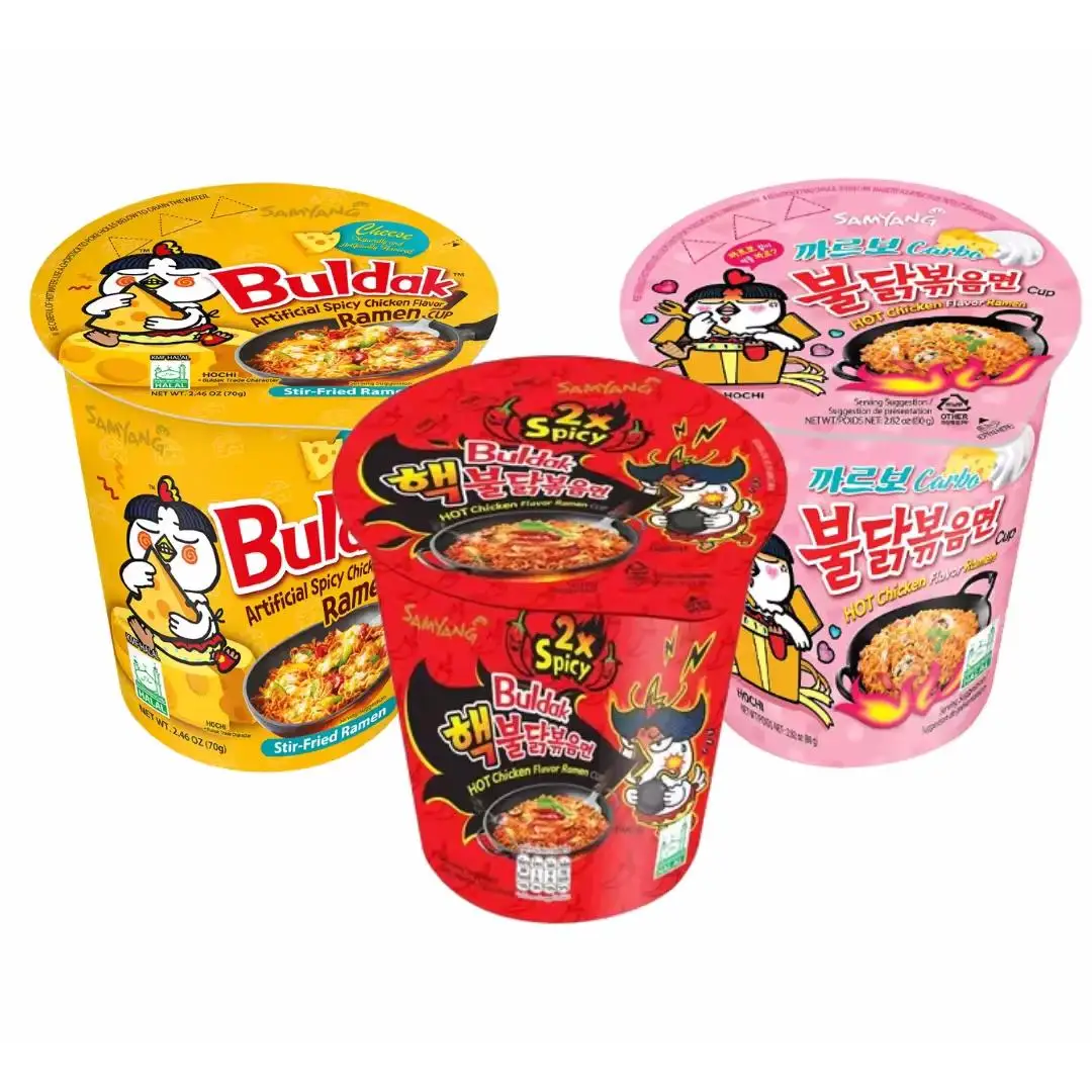 4cups de BULDAK Ramen Samyang Buldak