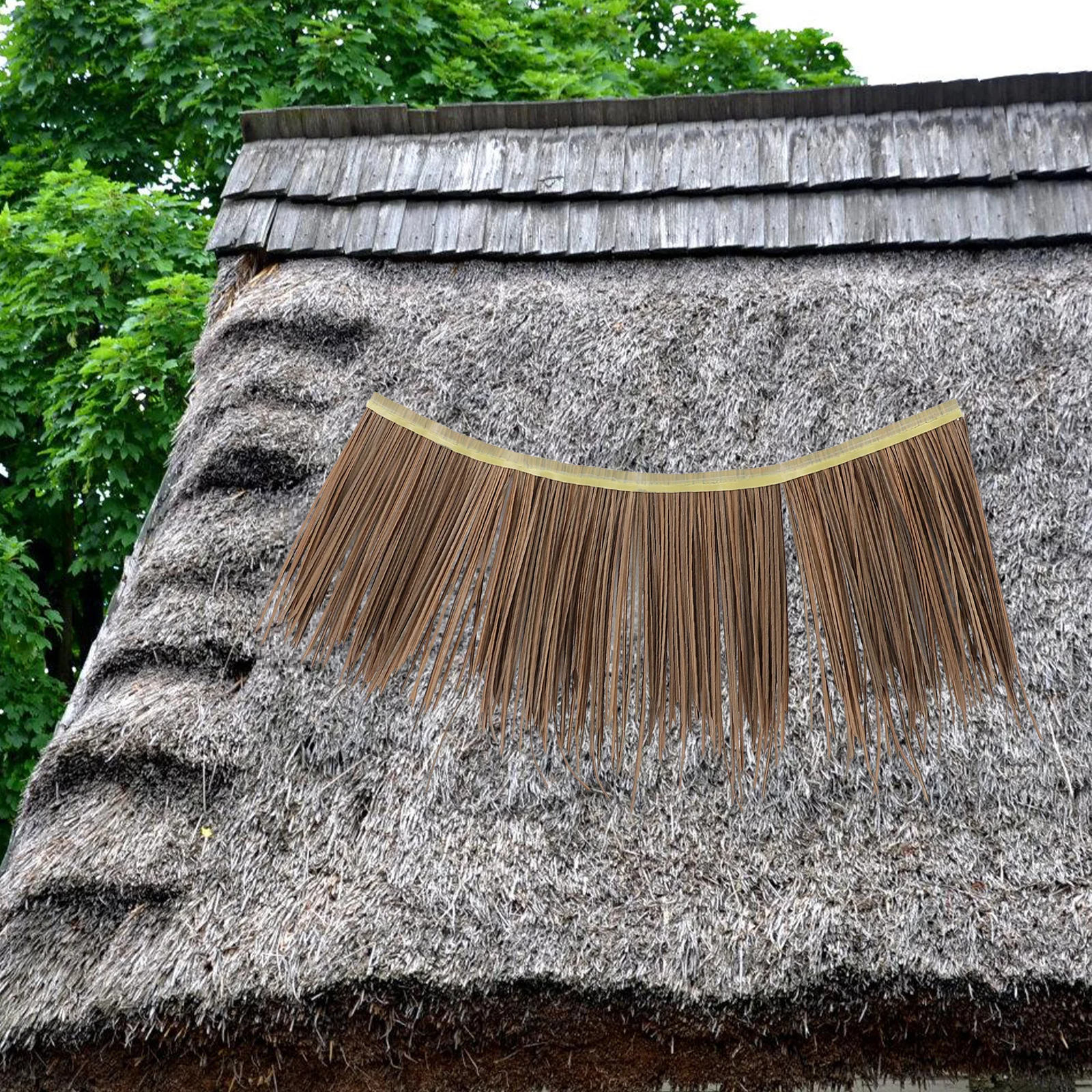 

Искусственная огнестойкая соломенная крыша, имитация соломенной крыши, декоративная садовая пейзажная хижина, бар, ресторан, стена, сделай сам, ремесло, поддельные жалюзи