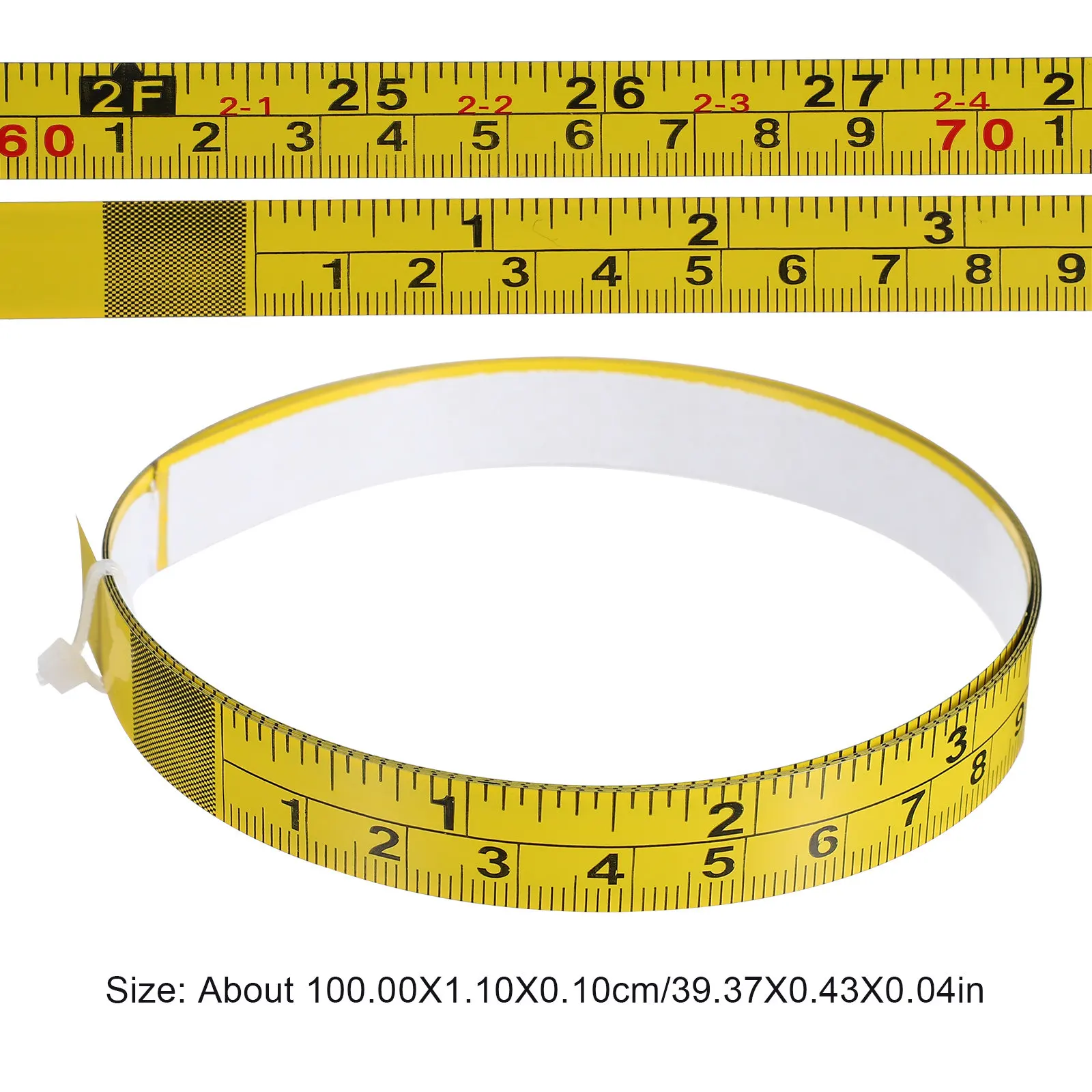 3Pcs Sticky Measuring Tape Adhesive Backing Carbon Steel Ruler Metric Imperial Scale Workbench Table Saw Drafting Sewing