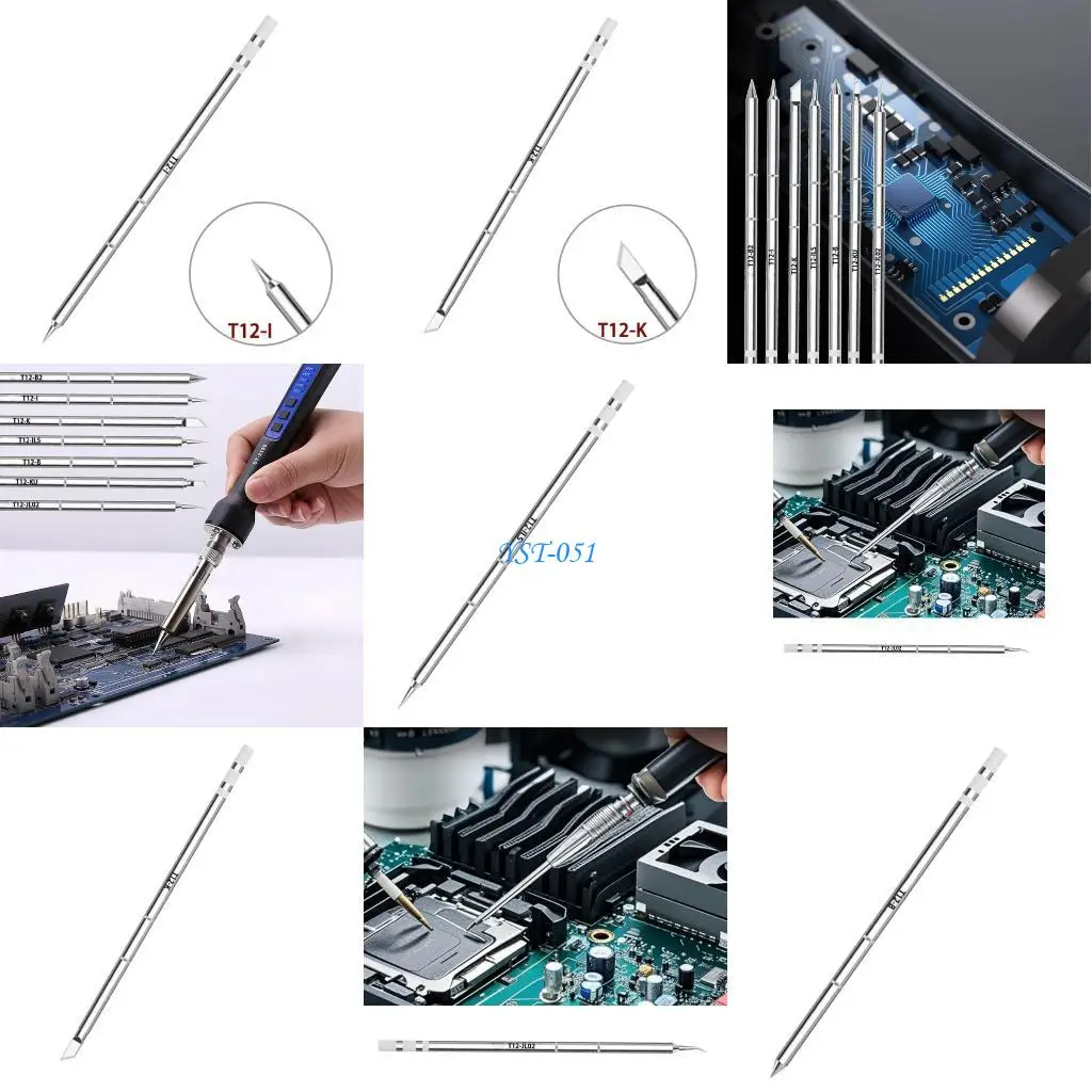 

E15A T12 Soldering Iron Tips Welding Tool Replacement for Rework Station Soldering Station Tip Soldering Iron Tip