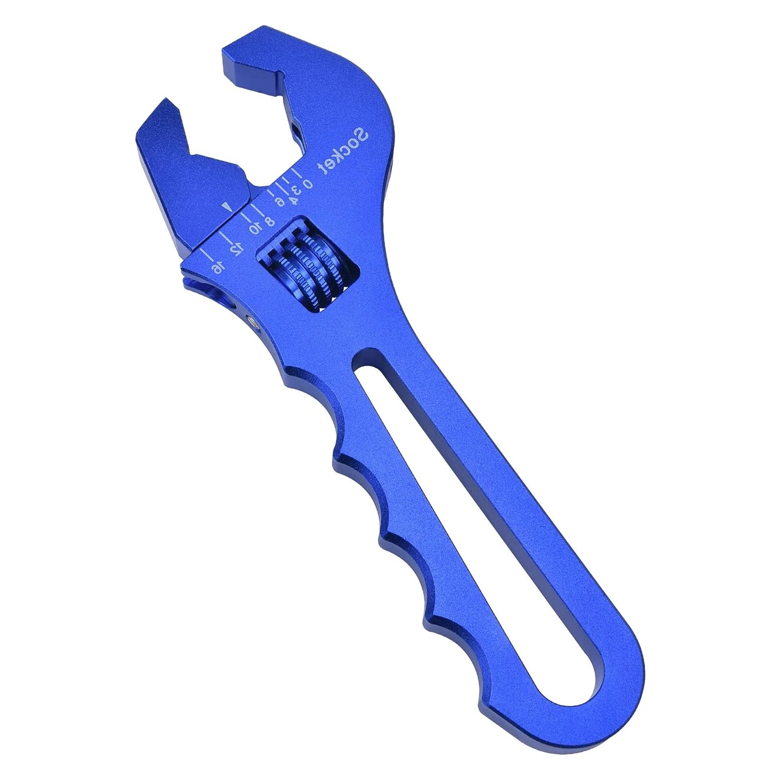 3AN-16AN Adjustable AN Hose Fitting Wrench, Red Aluminum Universal Spanner Tool for Automotive Fuel Line Pipe Fitting Repair