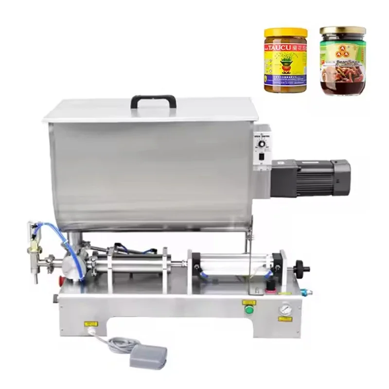 

PBOBP Пневматическая машина для количественного розлива Шампунь Лосьон Томатная паста Машина для розлива пасты с функцией смешивания