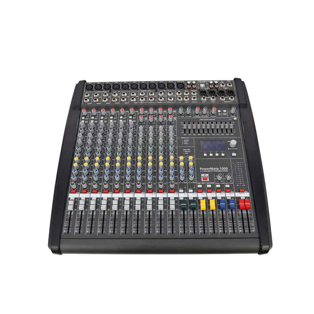 10 Channel Professional Digital Audio Mixer PM1000-3 Double DSP Effector Stage Controller for Enhanced Sound Mixing