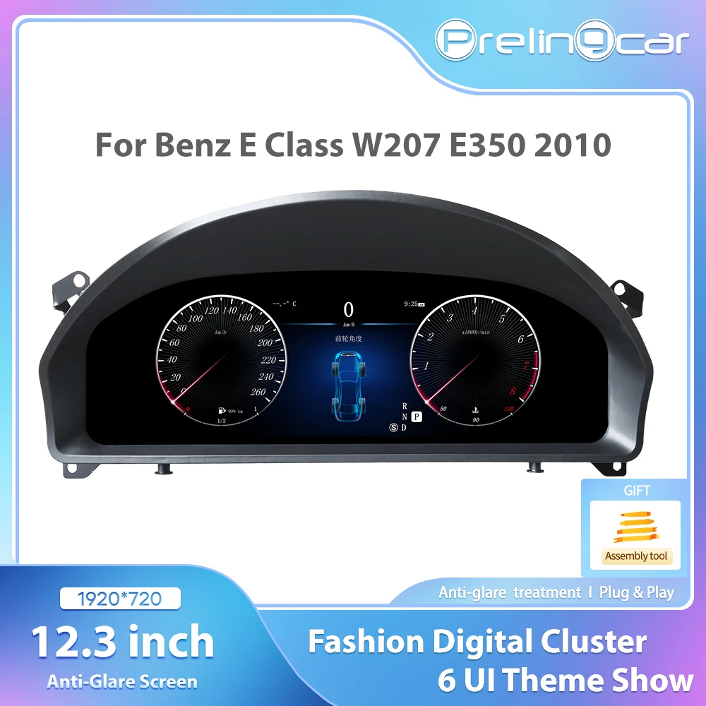 12.3 LCD Digital Dashboard Cluster For Benz E Class W207 E350 2010 Years NTG 4.5 5.0 Auto Instrument Paneel Cockpit Speedme