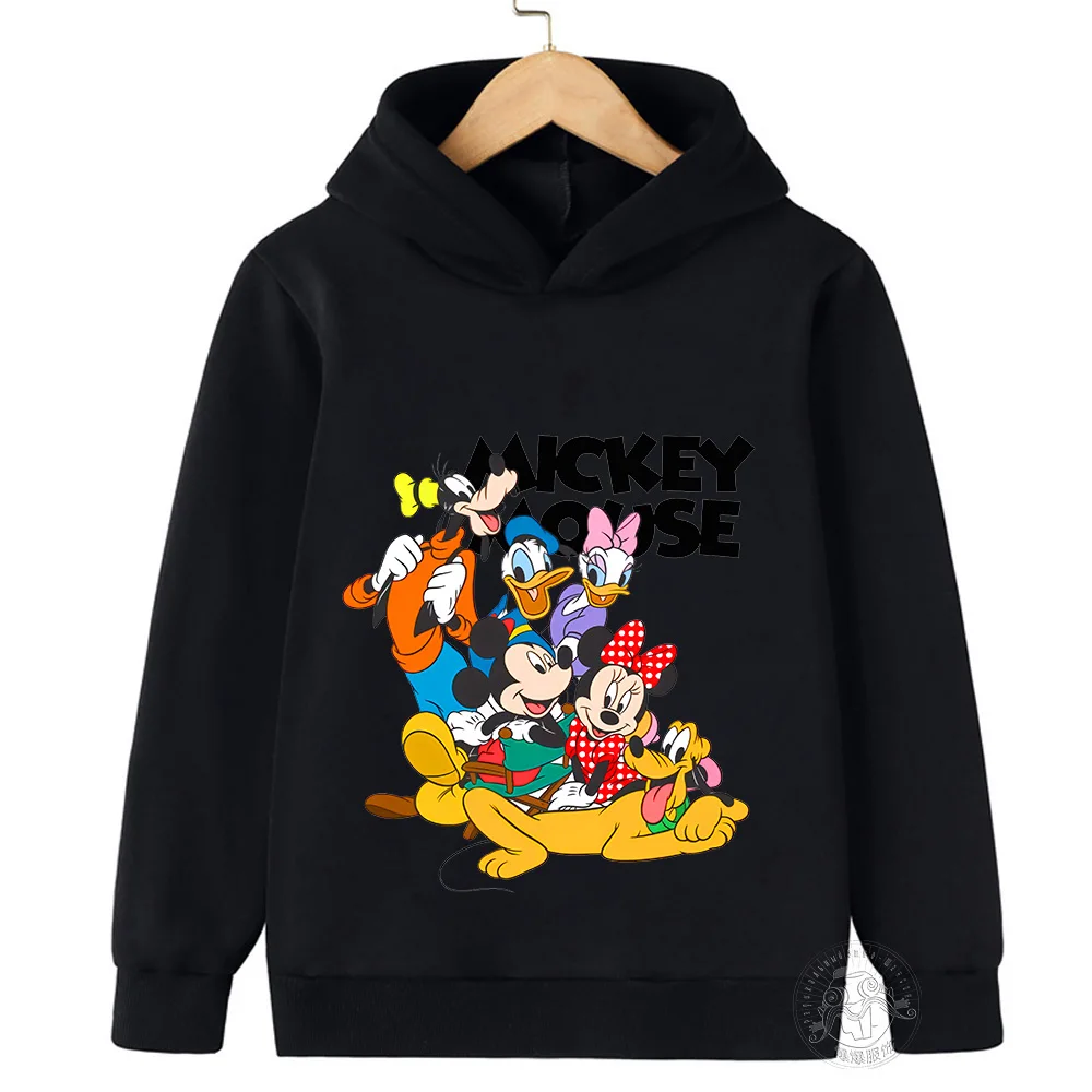 Sweatshirt 2D cartoon print Minnie Mickey Children\'s hoodie Spring Fall Children\'s sportswear Boys girls hoodie clothing Casual