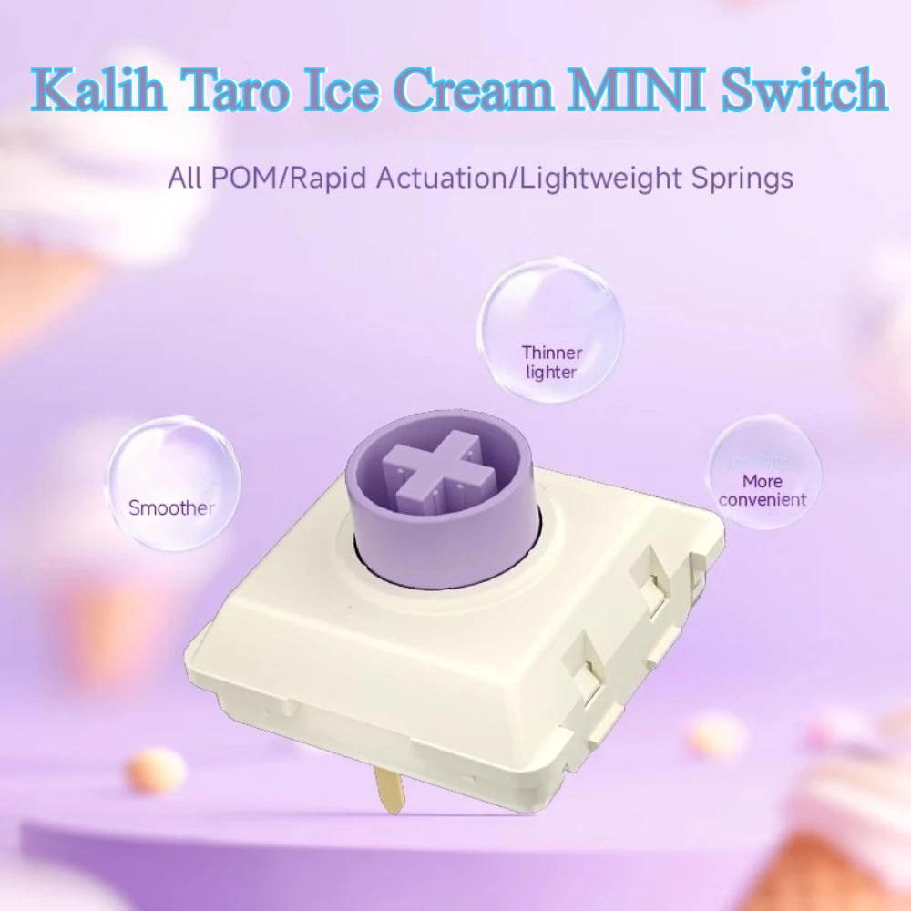 

Низкопрофильный переключатель Kailh Taro Ice Cream MIN, быстрый триггер, 37 г, давление 1,2 мм, индивидуальный линейный переключатель для механической клавиатуры HITBOX