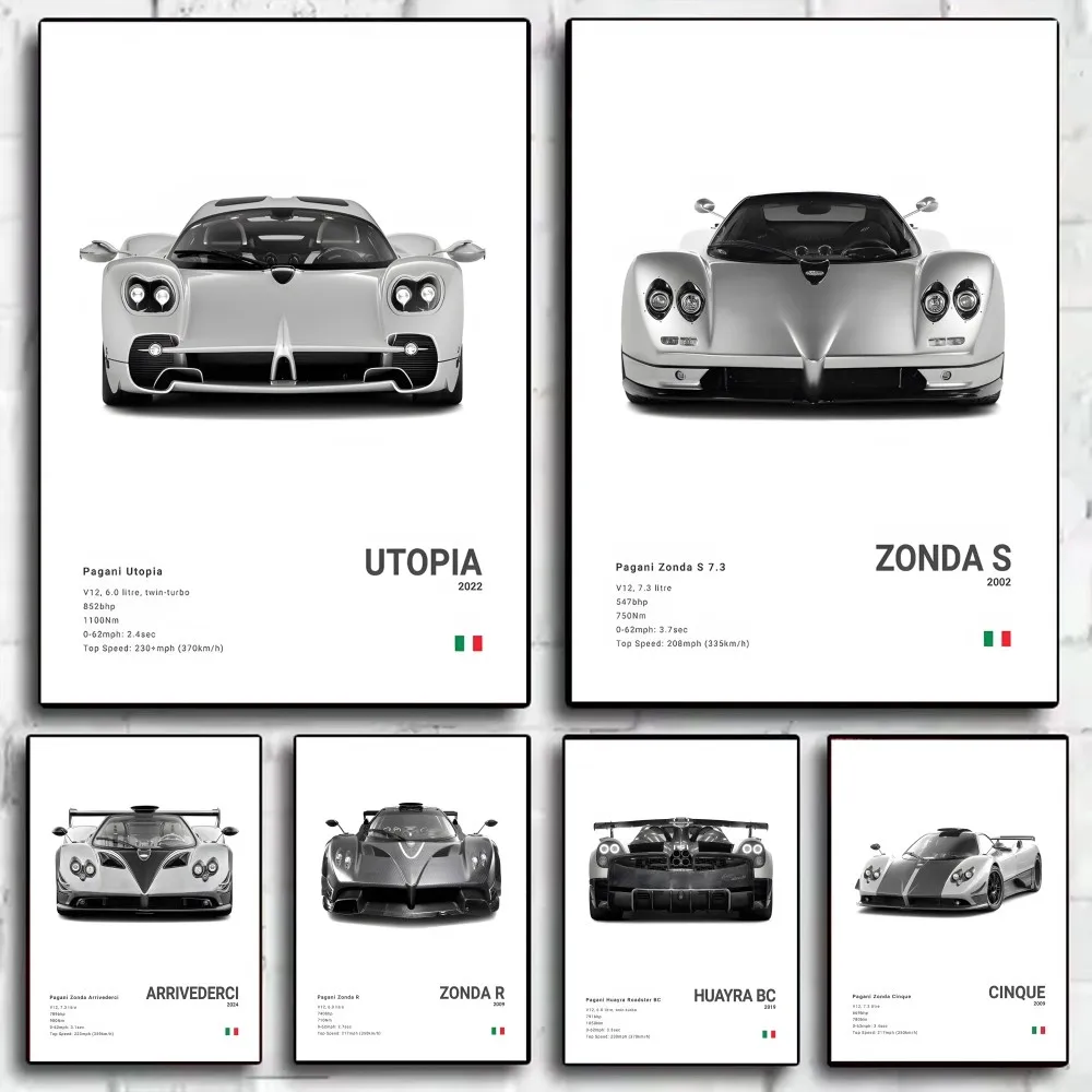 Supercar B-BugattiES Poster HD art sticky wall waterproof home living room bedroom bar aesthetic decoration