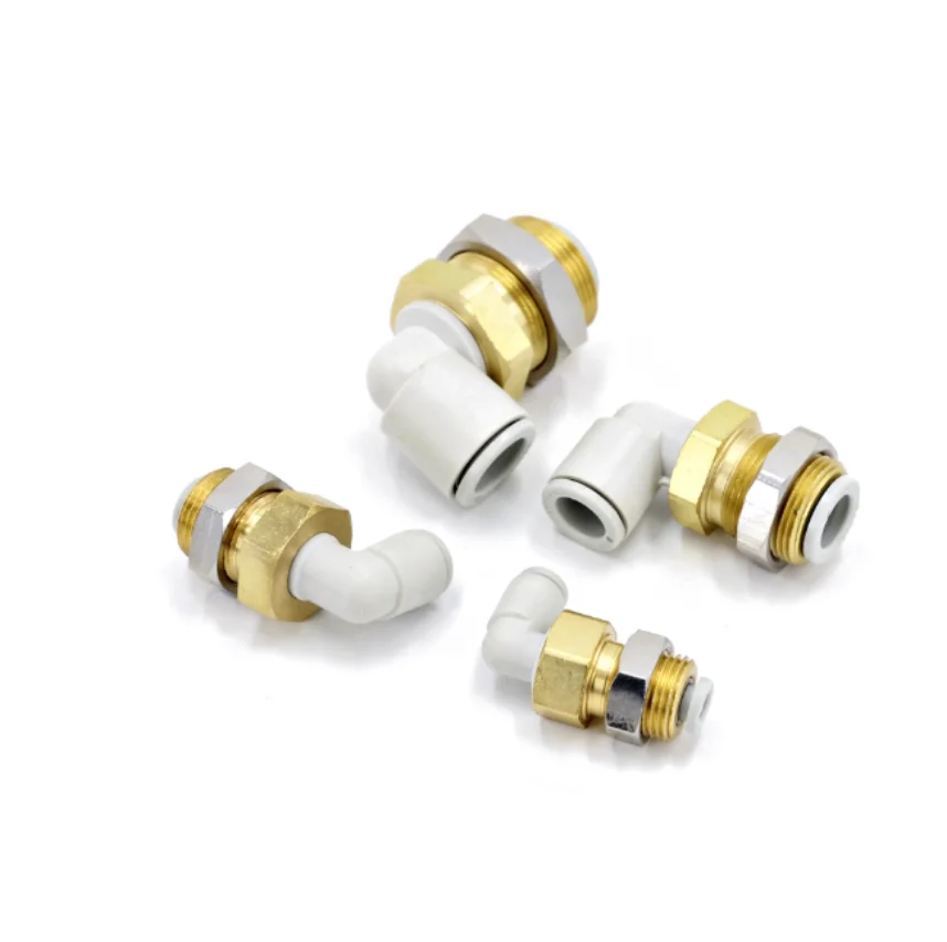 مرفق هوائي مشترك من خلال لوحة أنبوب هواء بزاوية قائمة سريع KQ2LE04/06/08/10/12-00A #3