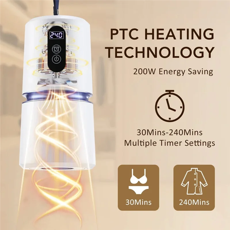 A68M-แบบพกพามินิเครื่องทำความร้อนเครื่องเป่าผมในครัวเรือน PTC เครื่องทำความร้อนเสื้อผ้าเด็กอบแห้งพร้อมป้องกันการปิดปลั๊ก EU