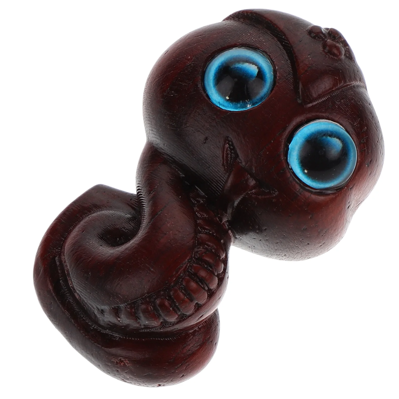 

Мини-деревянная подвеска в виде змеи, ручная резная китайская скульптура змеи зодиака с подвеской на удачу, декоративный аксессуар