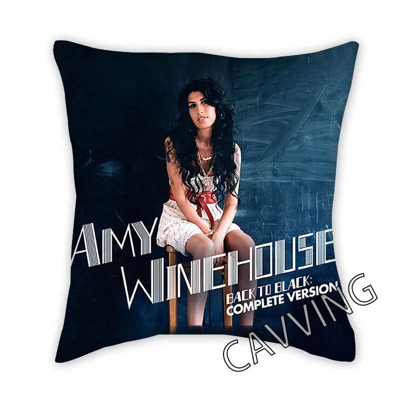 

Amy Winehouse 3D Printed Polyester Decorative Pillowcases Throw Pillow Cover Square Zipper Cases Fans Gifts Home Decor H02