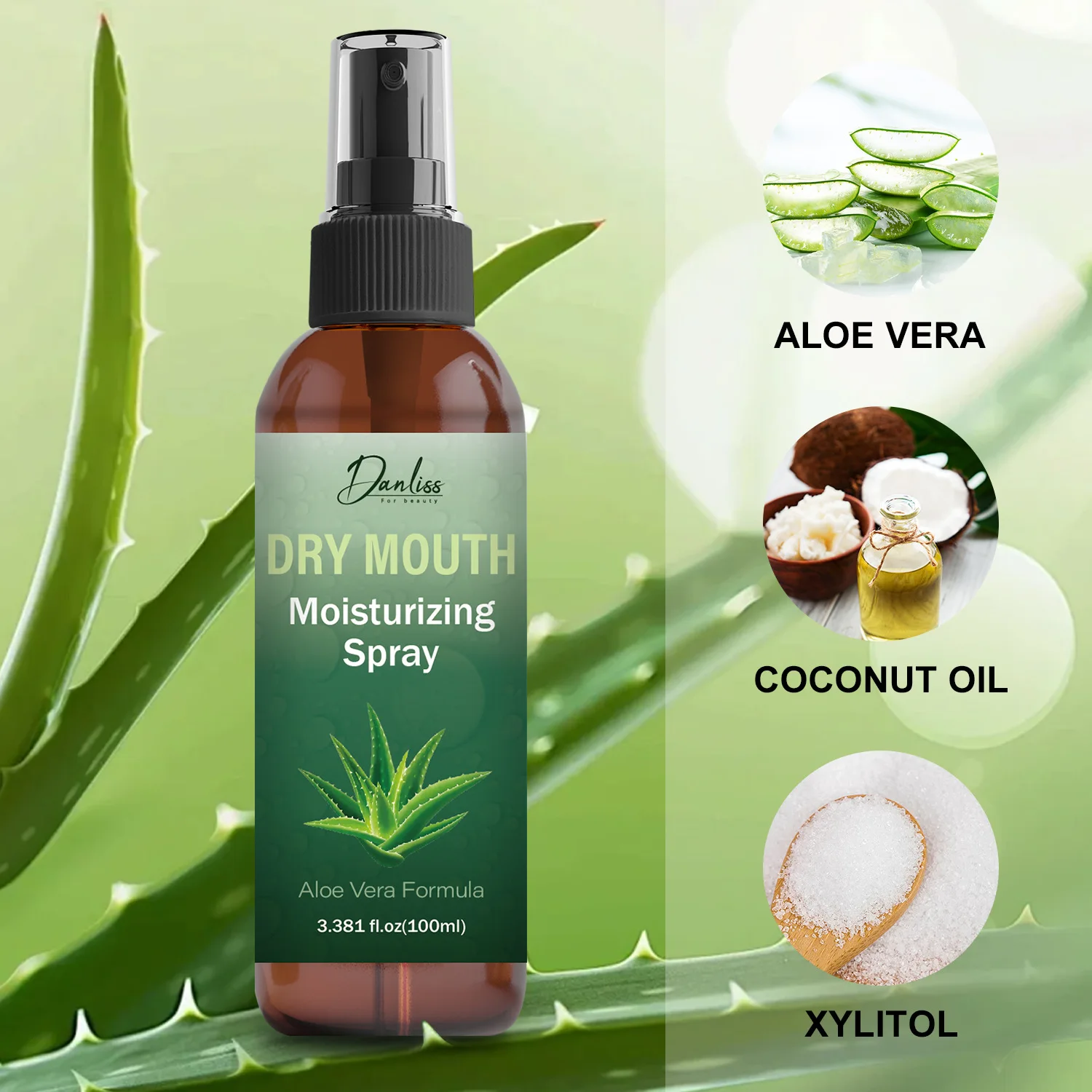 Dry Mouth Moisturizing Spray–Experience instant hydration and comfort with this Dry Mouth Moisturizing Spray.