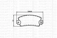 7010003 brake pad for atasi ON R12 / SOLENZA