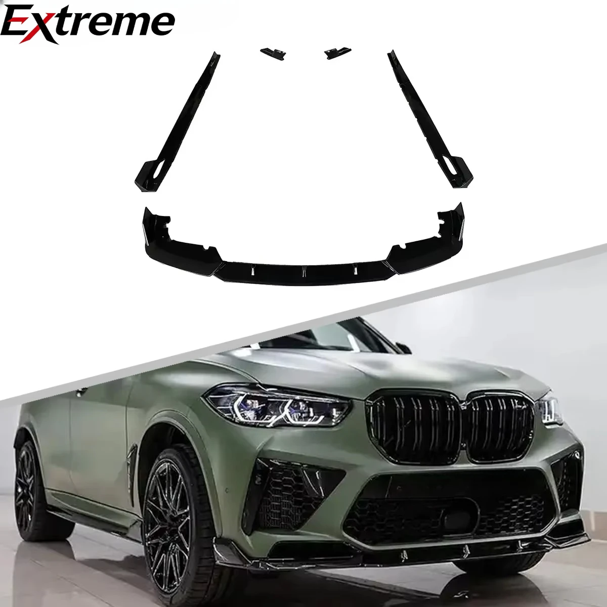 Auto Accessories X5M Black Knight Style Black Aero Kit for BMW X5 F95