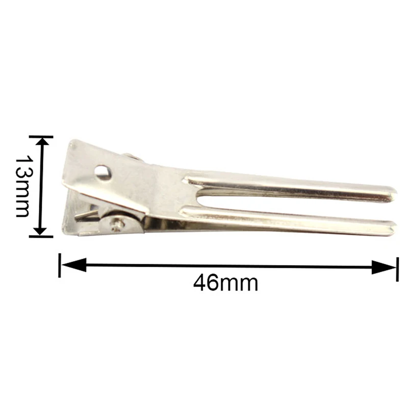 10 PCS SINGLE PRONG ALLIGATOR CLIPS with TEETH HAIR BOWS METAL CLIPS