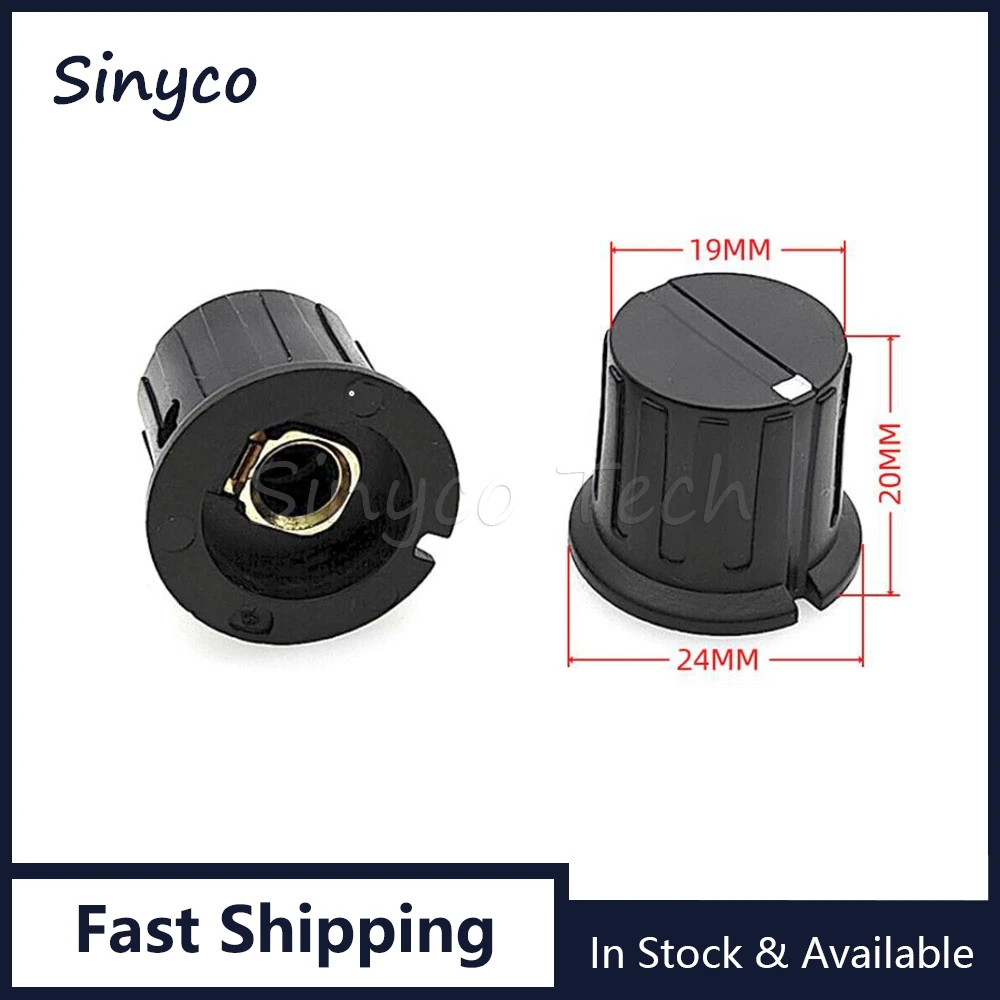 2PCS PN-8D Bakelite Knob Cap 24*20mm 3590S Potentiometer Knob Instrument Control Panel Instrument Adjustment Caps Hole 6.35mm