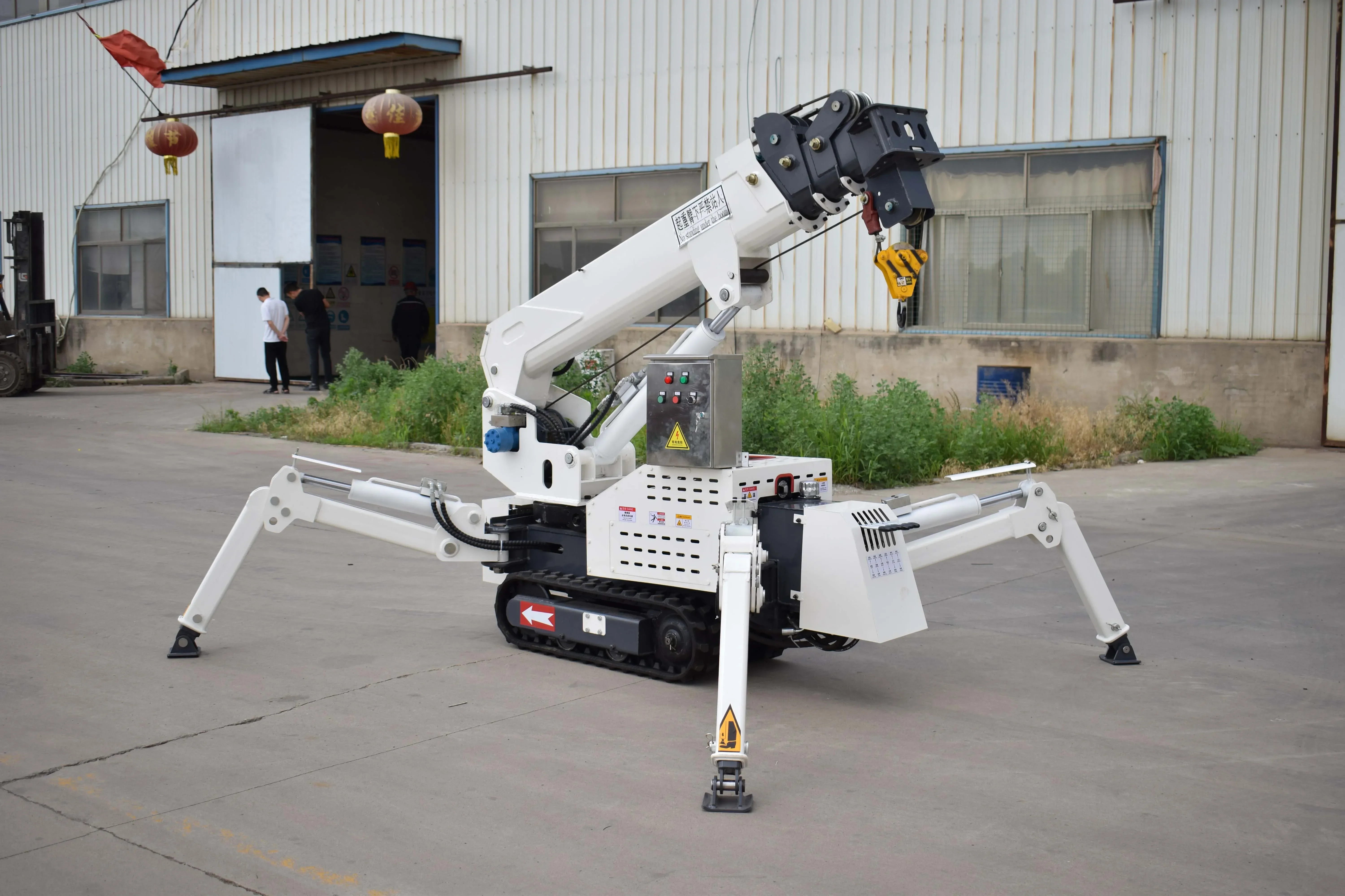 High Efficiency 12 Ton Telescopic Boom Crawler Crane All Terrain Mobile Mini Spider Crane Hydraulic Lifting Construction Crane