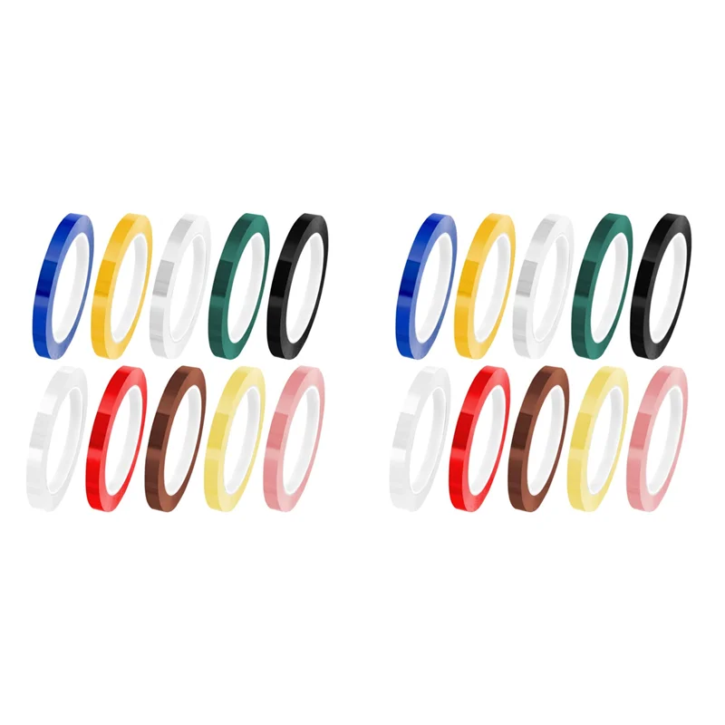 

ABUL-20 Rolls Autoclave Tape 216Ft Colorful Instruments Identification Tape 10 Colors Instruments Tapes 0.315 Inch Width