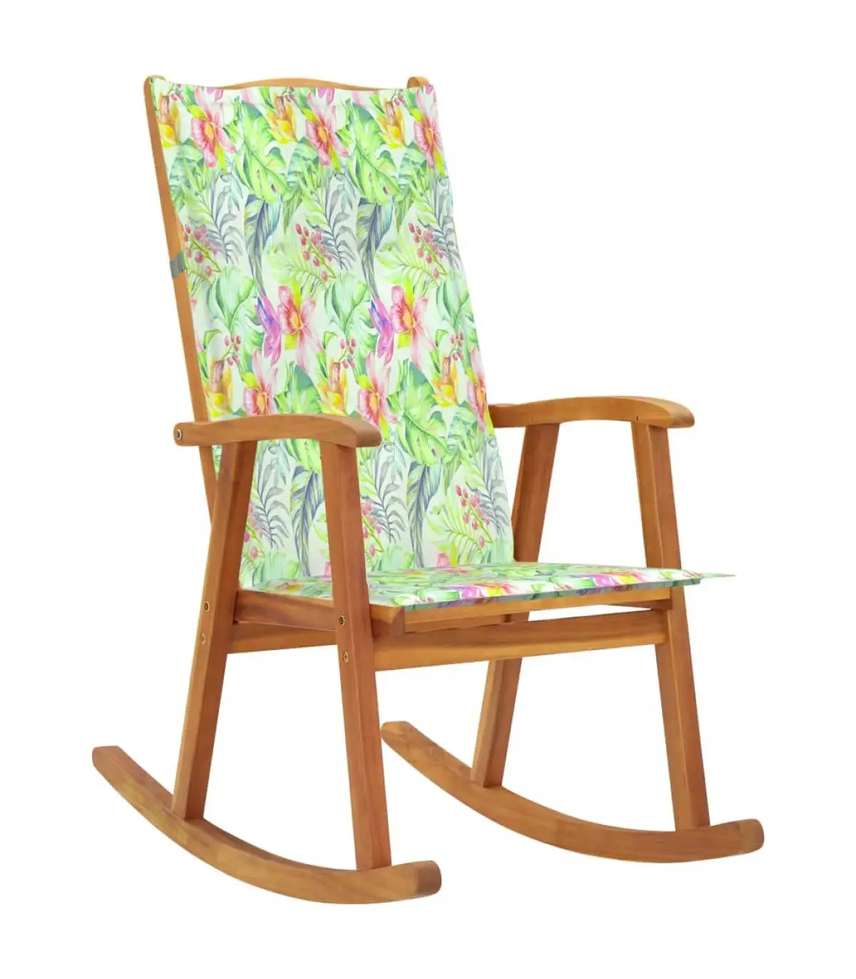 Rocking Chair with cushions solid acacia wood