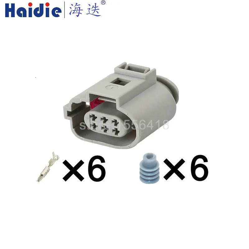 

1-20 sets 6pin auto plastic housing electric plug wiring harness cable connector 42121200/1J0973713G