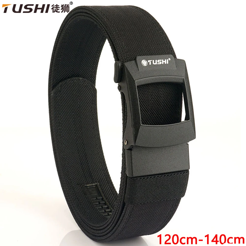 

TUSHI NEW 140cm Tactical Gun Belt for Men and Women 1100D Nylon Metal Automatic Buckle Police Military Belt Hunting IPSC Girdles