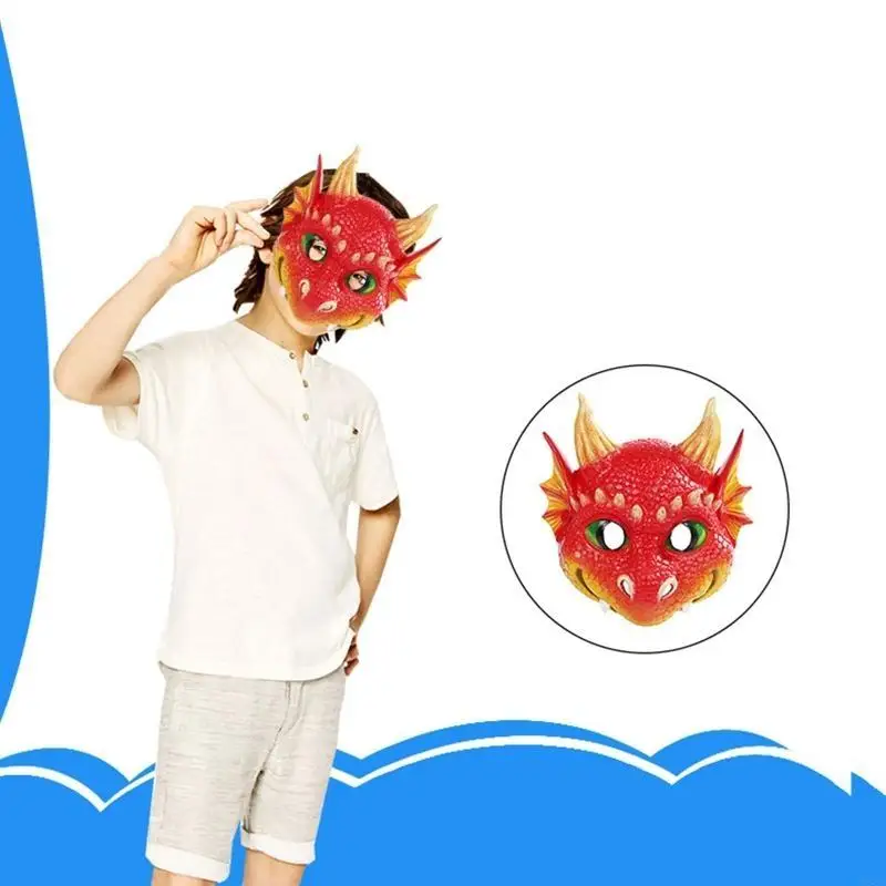 Masque Dragon pour enfants, masques fête, déguisement Dragon, masque Cosplay amusant pour Halloween, masques