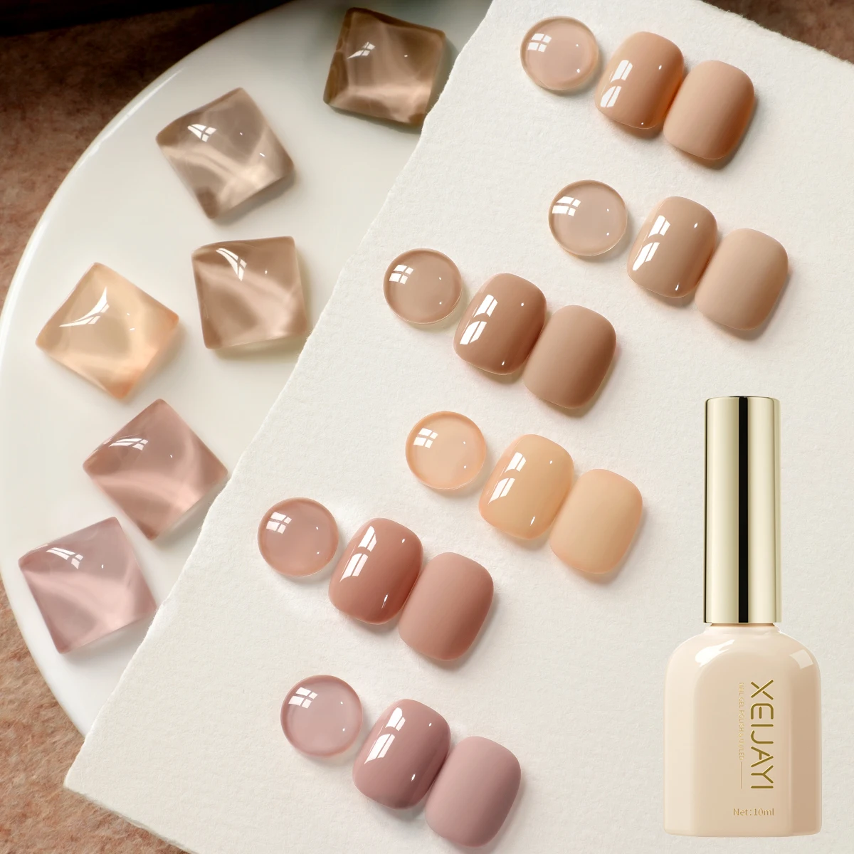 

XEIJAYI римская бутылка натуральный цвет кожи 6 шт. -- светодиодный гель для ногтей дизайн ногтей украшения художественный дизайн маникюрный салон DIY салон гель