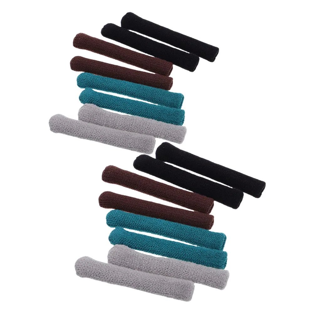 

8 Pairs Temple Protectors Soft Knitted High Elasticity Non Slip Covers Comfortable Glasses Leg Cover Replacement Set