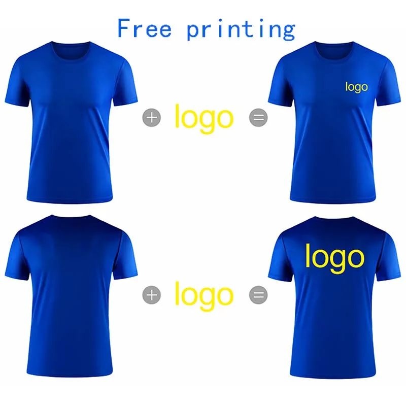 Werkkleding op maat T-shirt reclameshirt marathon T-shirt groep bouwen feestreclame bedrijf bedrukt LOGO korte mouw