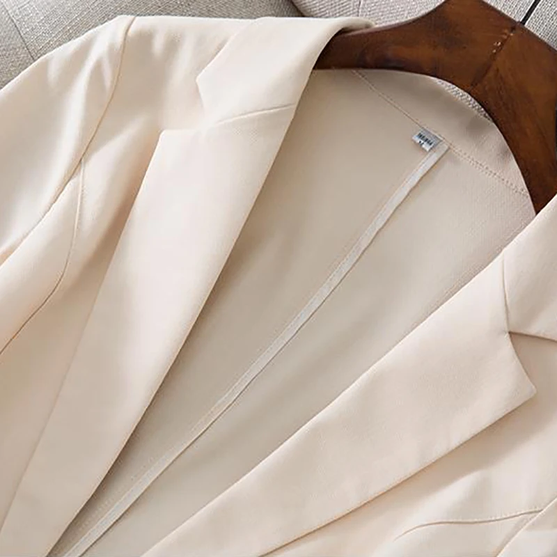 2025 봄 캐주얼 오피스 레이디 얇은 트렌디 블레이저 슬림 우아한 셔츠 싱글 버튼 올 매치 여성 자켓 올 매치 슈트 코트