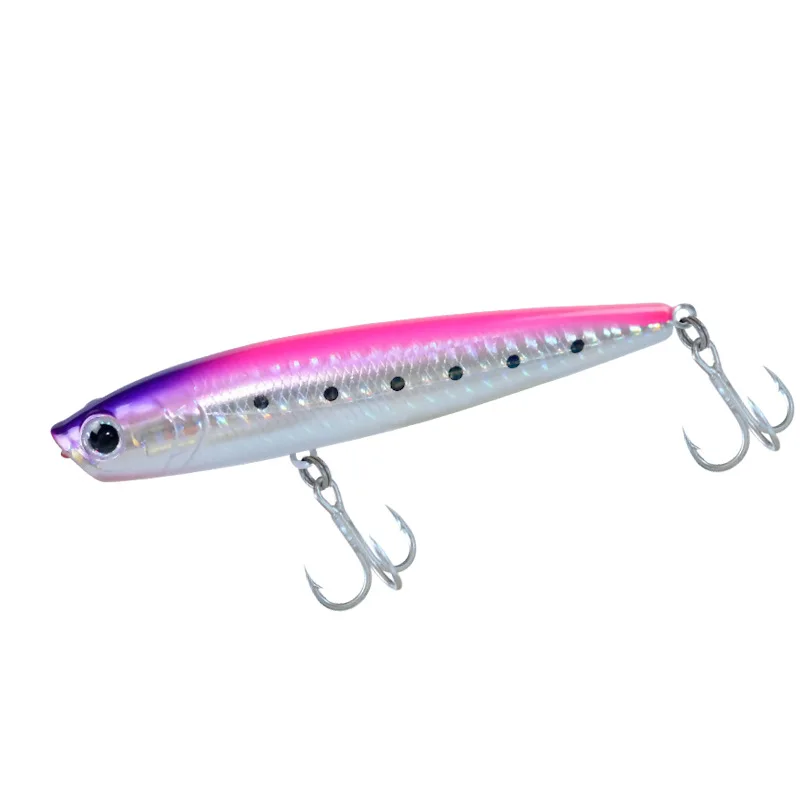 LETOYO 12g/19.5g leurre Popper flottant longue portée appâts crayon dur Topwater revêtement Laser rationaliser leurre de pêche au bar