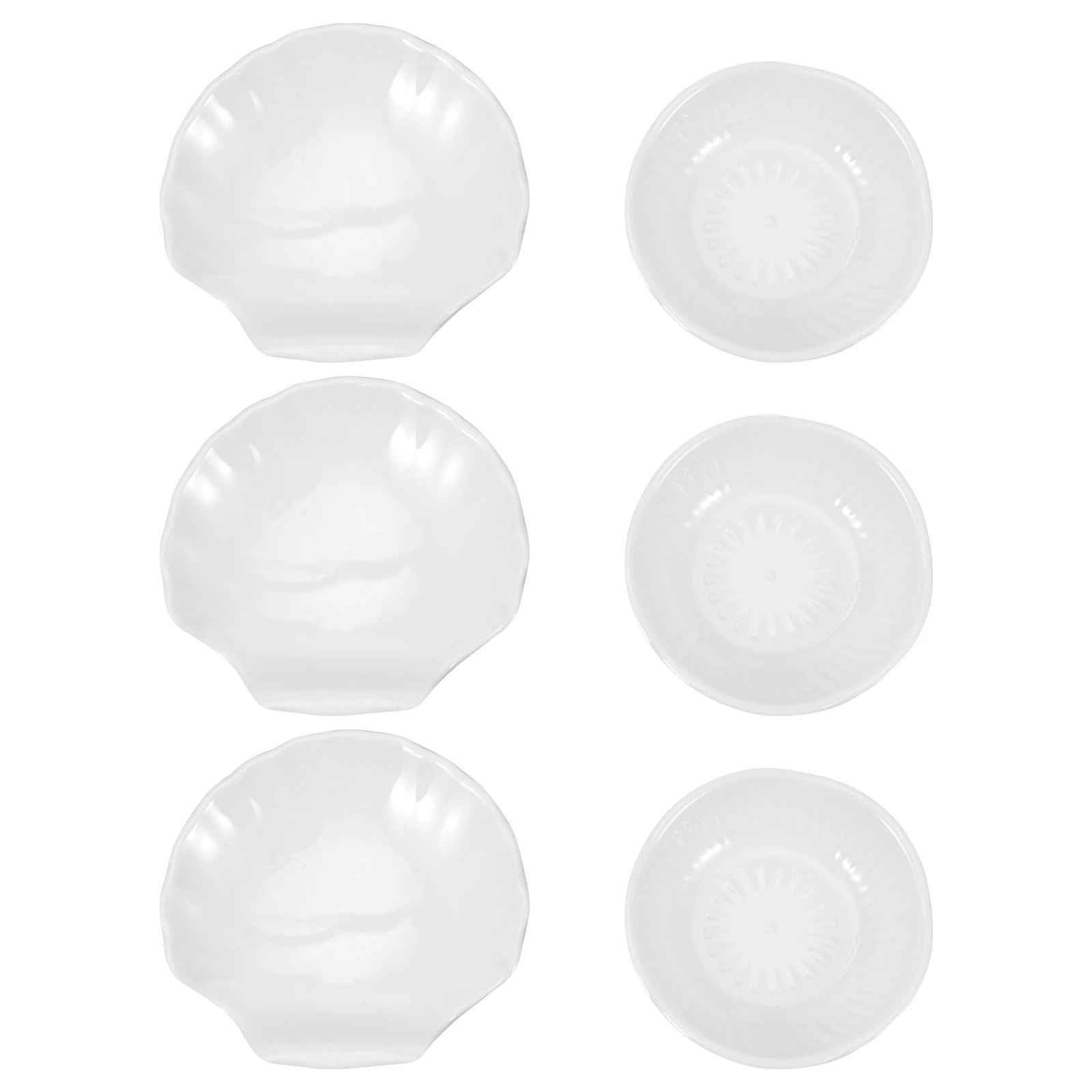 

6pcs Mini Tray Practical Plates Seasoning Sauce Plate Melamine Dipping Bowls Smooth Surface Fruit Nut Container Household