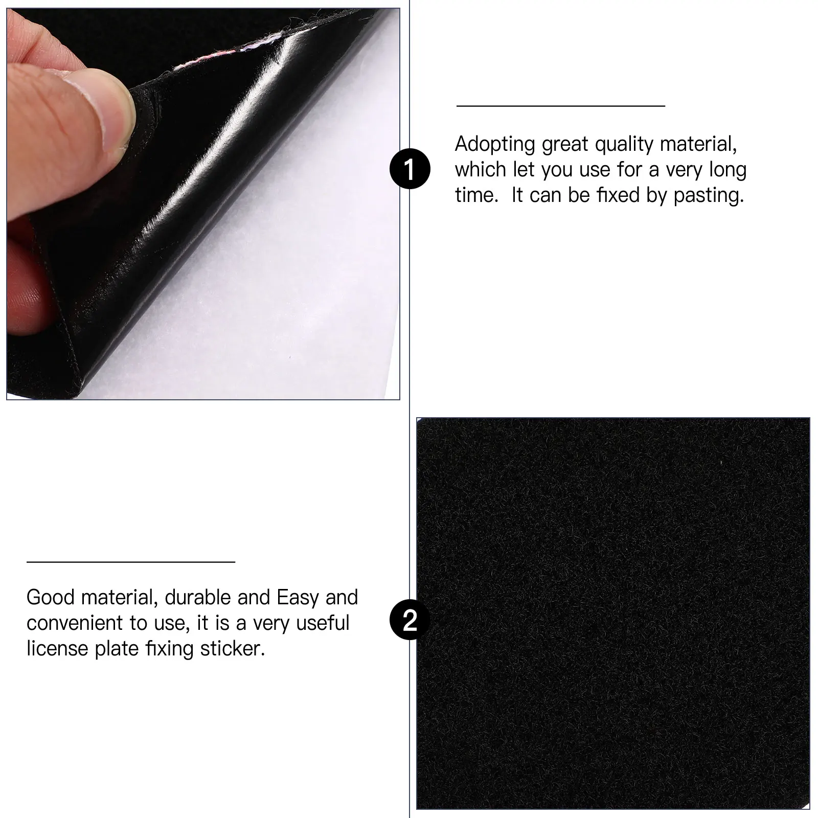 

2 Pairs Plate Fixing Sticker License Plate Fixing Strip 100x500mm Strong Adhesive Car Van Truck Boat Mounting Straps