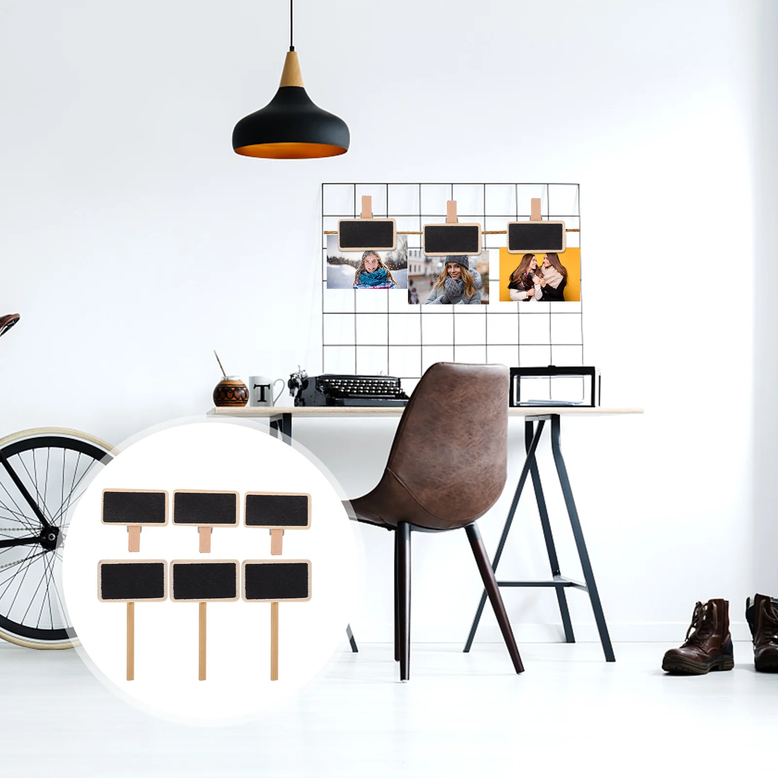 50 قطعة مقاطع السبورة الصغيرة ملاحظة خشبية المشابك للمنزل بار فندق الديكور رسالة مجلس الحرفية أصحاب صور صغيرة السبورة