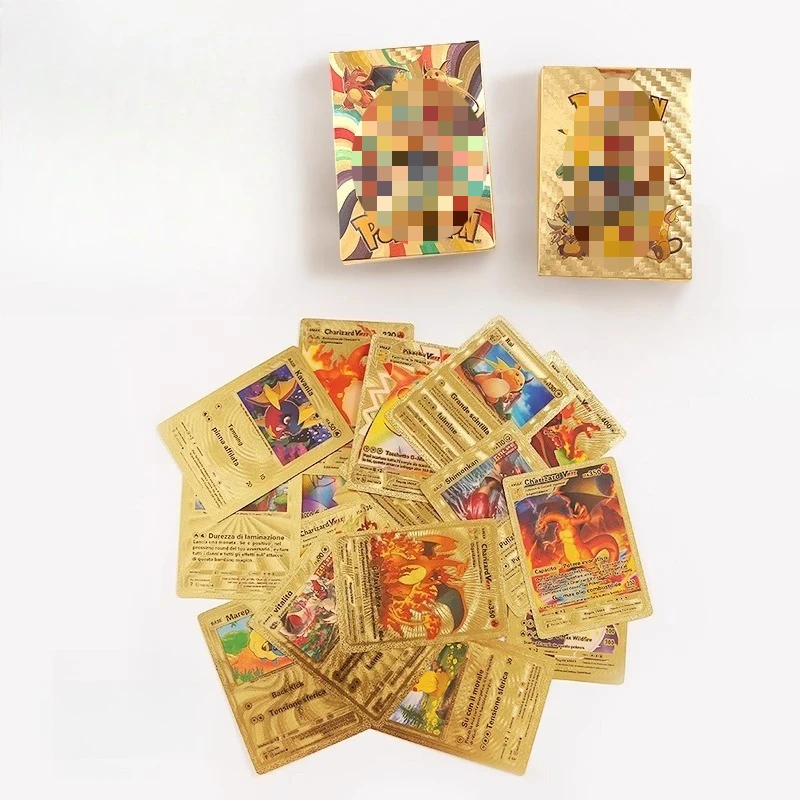 PTCG بطاقة أوراق الذهب بطاقة سوداء بوكيمون قزم الوحش مجلس لعبة EX VMAX بطاقة لعبة جمع الملحق الصبي هدية #1