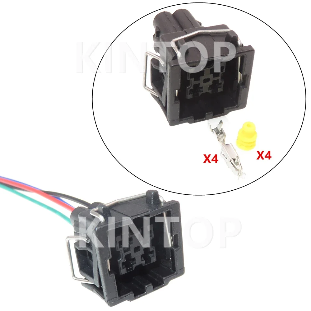 

1 Set 4 Pins 357919754 Car Plastic Housing Waterproof Plug AutoTemperature Sensor AC Assembly Wire Harness Socket 444524-1
