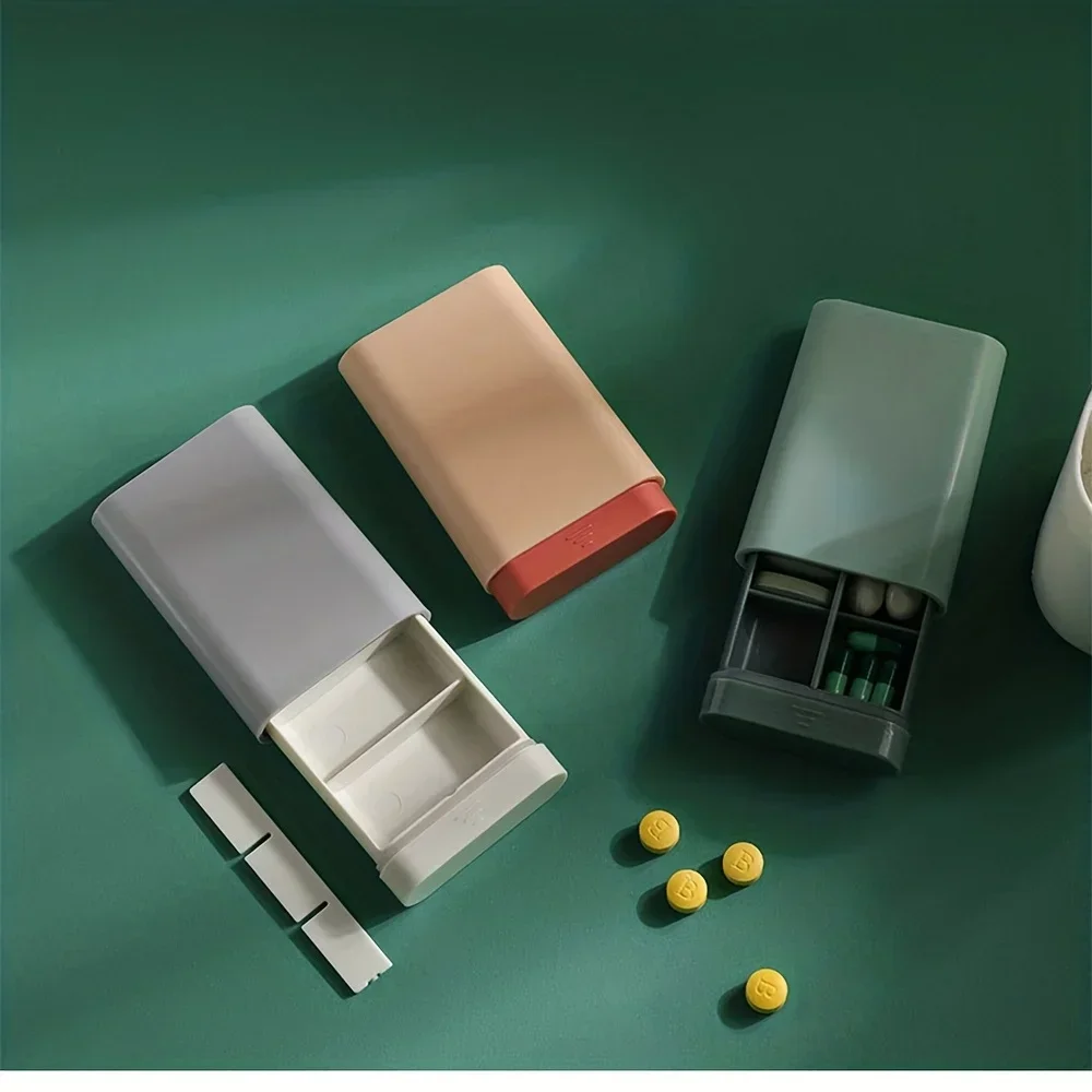 Small Pill Box Chewing Gum Container Holder Container Carry CasePortable Case Daily Travel Medicine Sealing Dispenser Abs Pocket