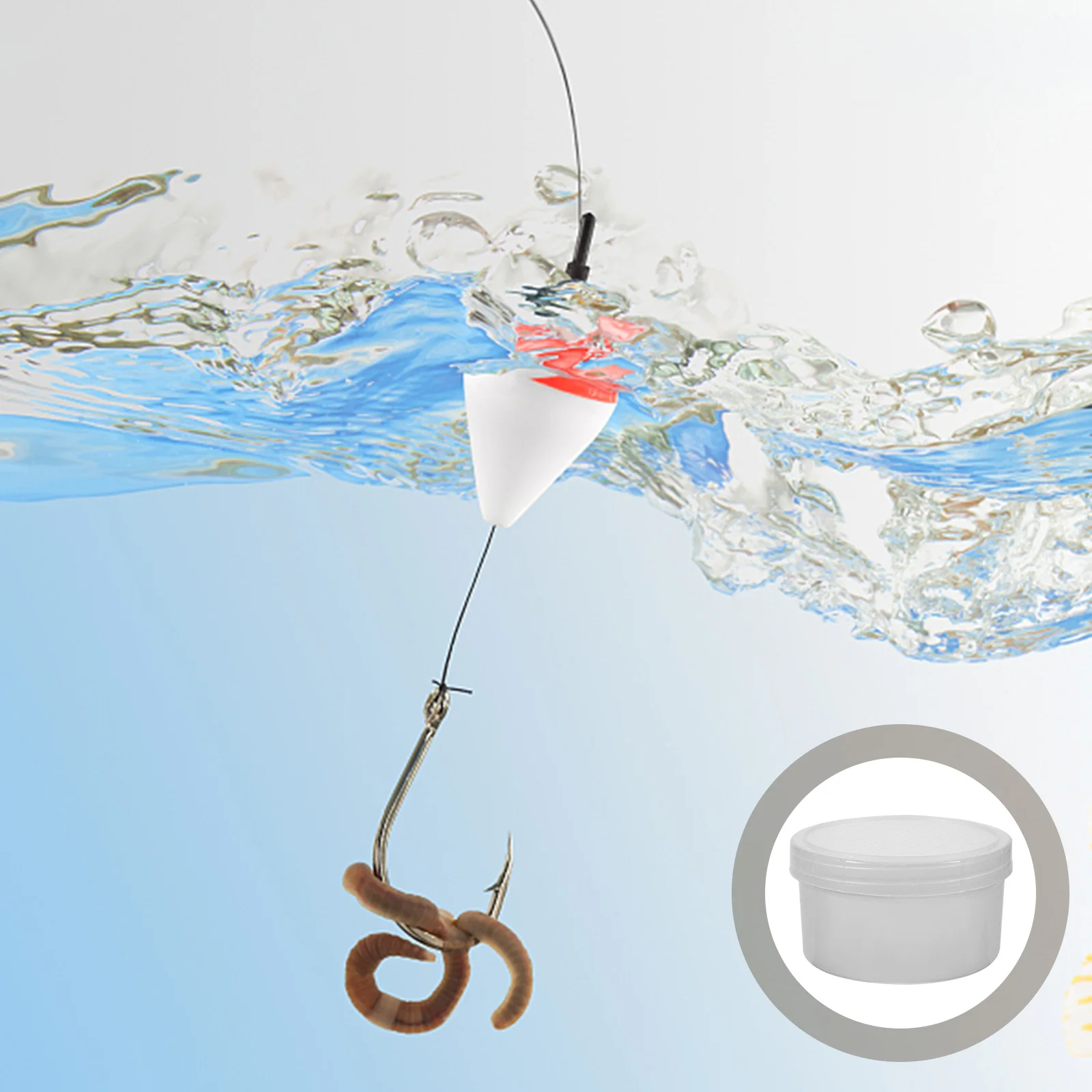 

Portable Breeding Box Plastic Bait Case For Outdoor Fishing Small Live Worm Storage Multi-Function Fishing Supplies