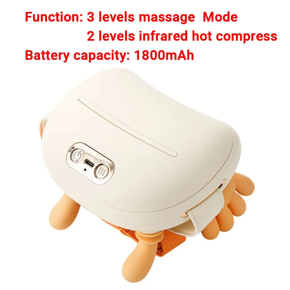 Bionic Hand Electric Neck Massager Heating Compress 4D Kneading Massage Pillow Heated Neck Massager Wireless Deep Tissue
