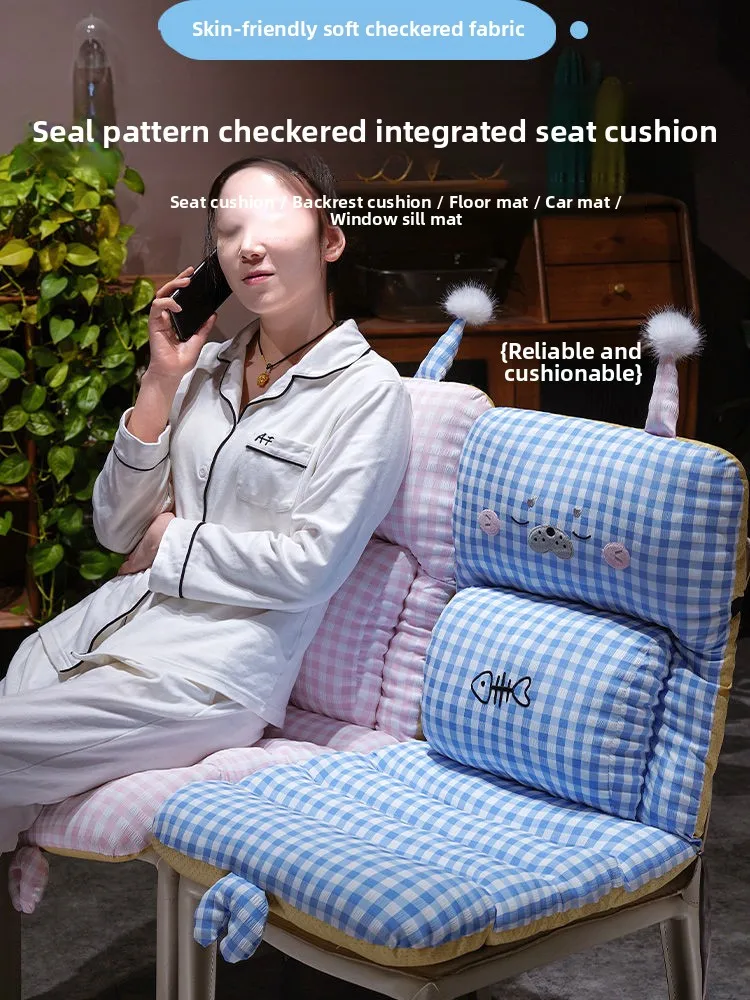 thickened-office-cushion-backrest-pad-integrated-student-dormitory-stool-pad-anti-slip-breathable-modern-simple-style