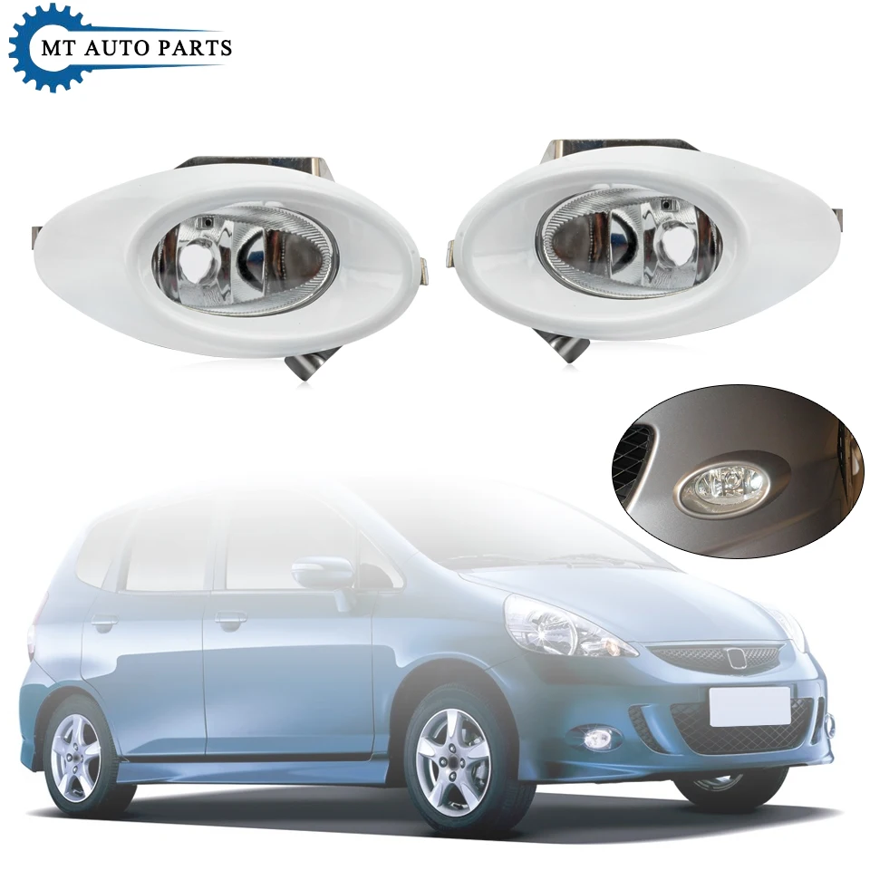 

MTAP для HONDA FIT JAZZ Sport GD 2003-2008 автомобильные аксессуары внешние части белое стекло Передняя противотумансветильник РА отражатель лампа противотуманная