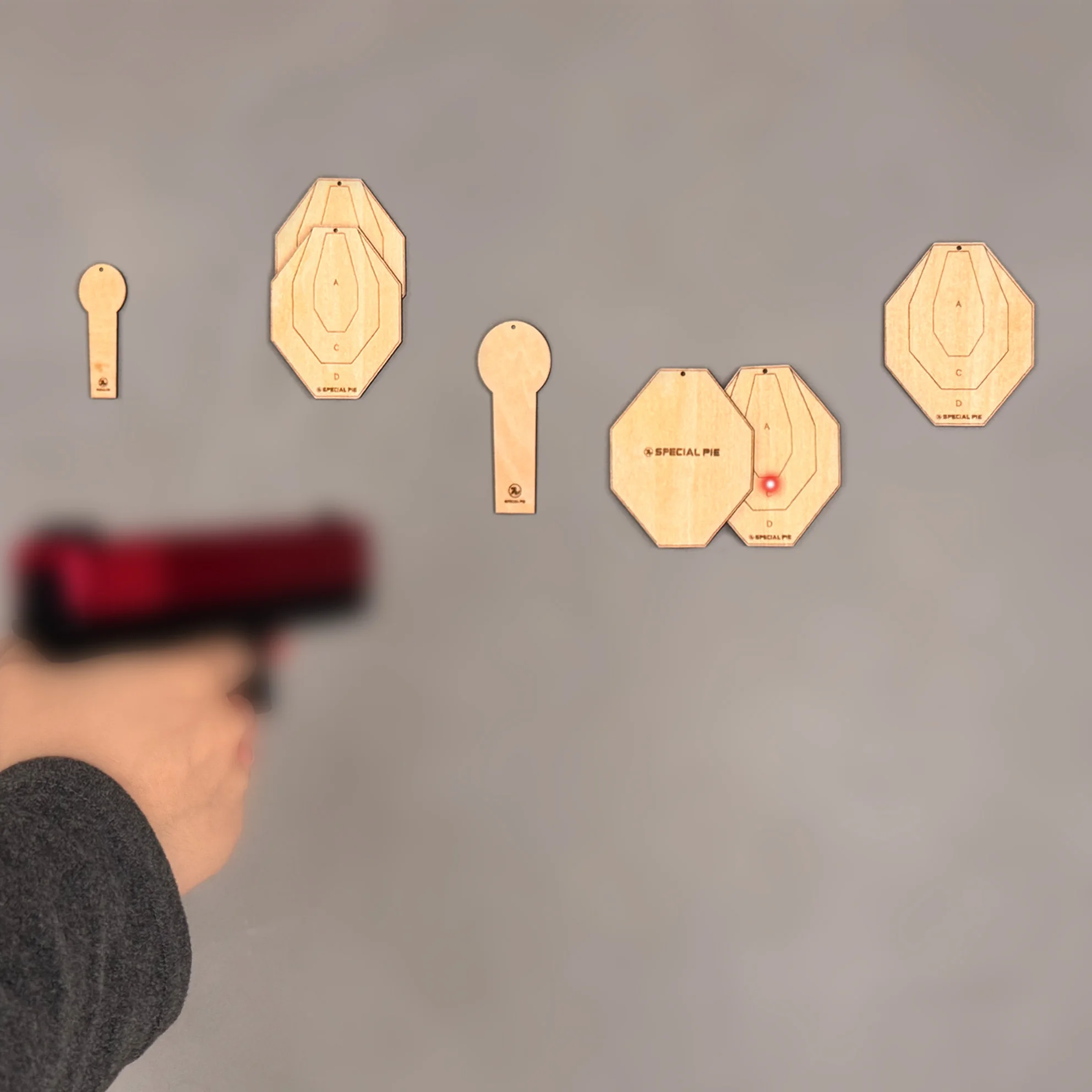 IPSC/IDPA Dry Fire Target Set Shooting Targets, Long-Distance Simulation Mini Target-Suitable for Rubber Guns and Laser Guns