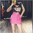 fashion leather pencil skirt