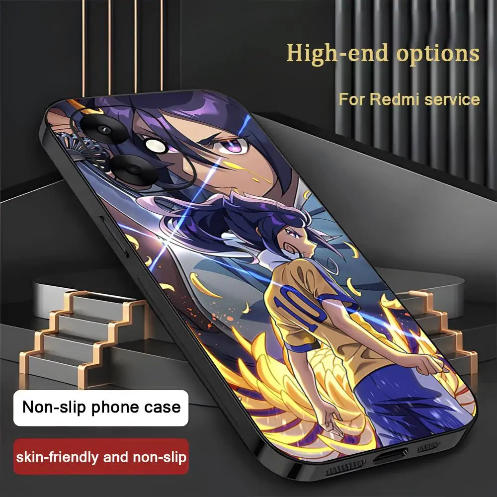 Casing Ponsel Anime Inazuma Eleven Populer untuk Xiaomi Redmi 14C 13C 12C Note14 13 12 11 10 Pro Plus S Sampul Ponsel Hitam Lembut