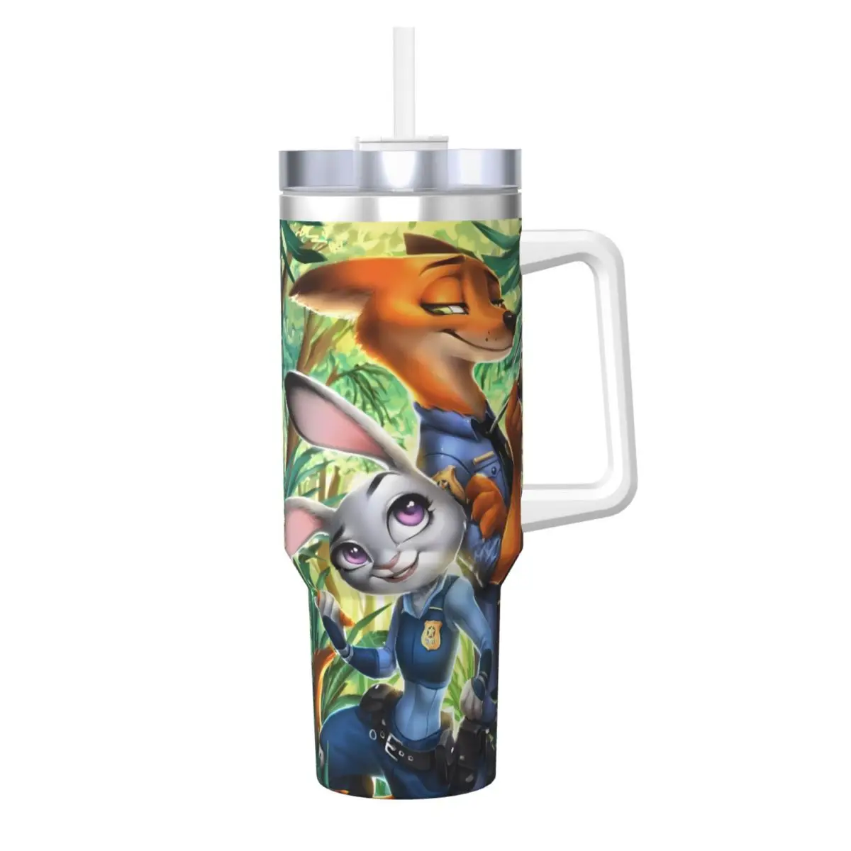 Stainless Steel Tumbler Zootopia Nick Judy Cartoon4 Thermal Mug Keep Heat Cold and Hot Car Mugs Travelist Custom Water Bottle