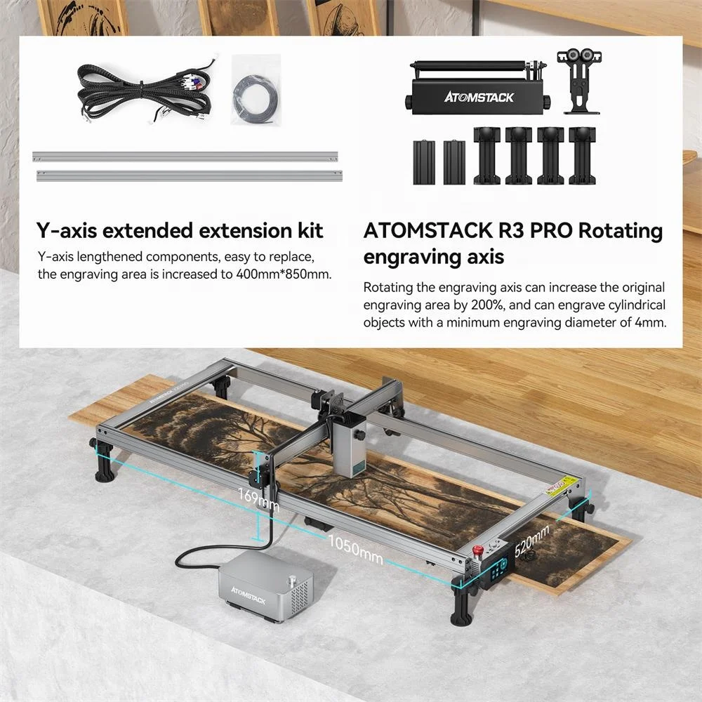 ATOMSTACK X20 PRO 130W Combo Set Desktop Stampante FAI DA TE Quad Core la.ser Modulo Router di CNC Macchina Da Taglio la.ser Macchina Per Incidere